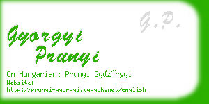 gyorgyi prunyi business card